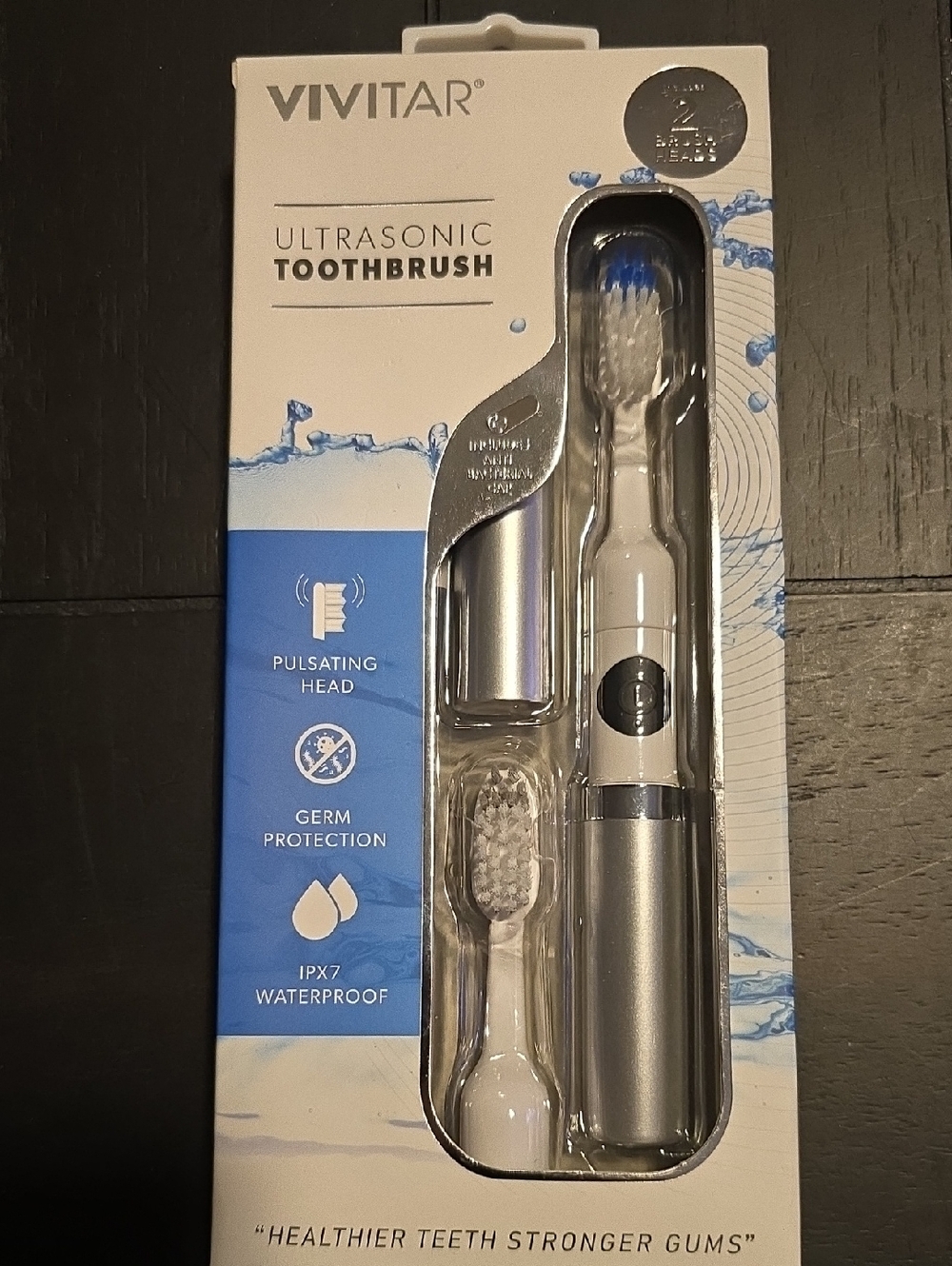 Ultrasonic Toothbrush in White & Silver